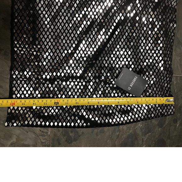 NEW FOREVER 21 Shiny Metallic mirror foil Payette sequin Pencil Disco Skirt - Picture 5 of 5